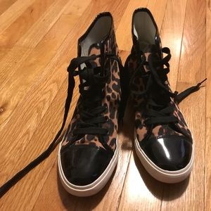 Leopard Print Converse-Inspired Shoes
